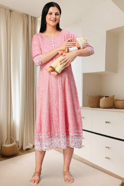 PolyCotton Anarkali Maternity Kurta – Designed for Pregnancy & Nursing
