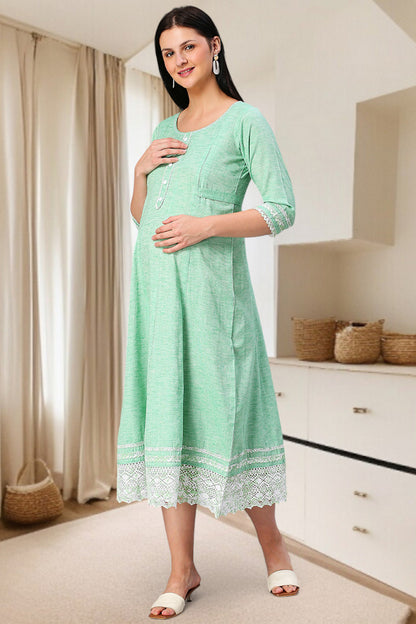 PolyCotton Anarkali Maternity Kurta – Designed for Pregnancy & Nursing