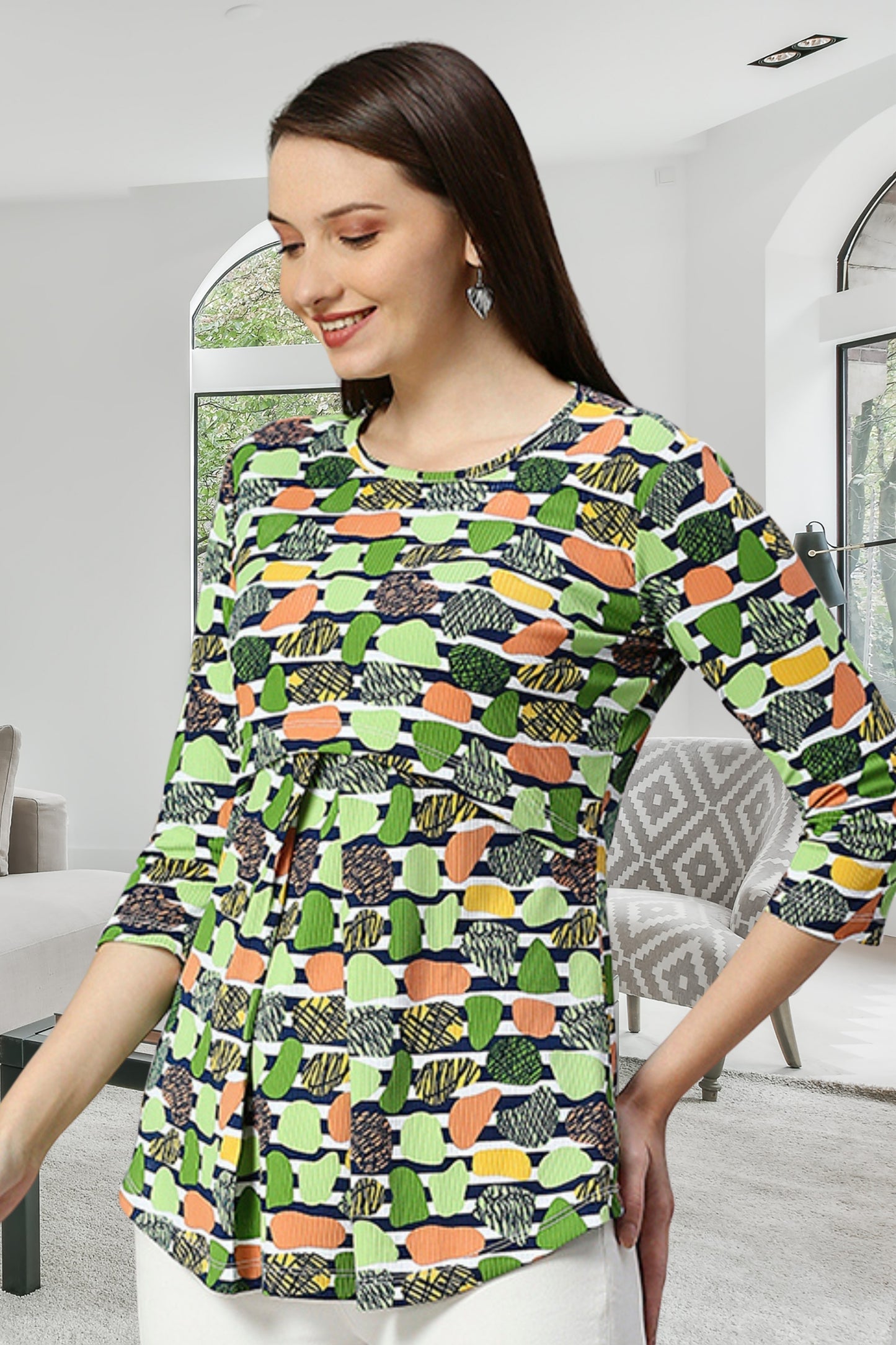 Zipless Maternity & Feeding Tunic Top (DST-149)