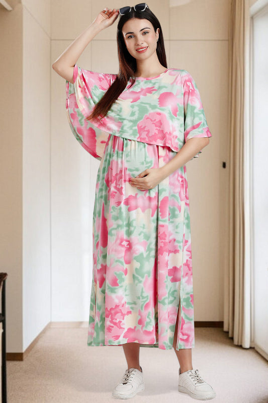 Zipless Maternity Poncho Gown for Easy Wear & All-Day Comfort