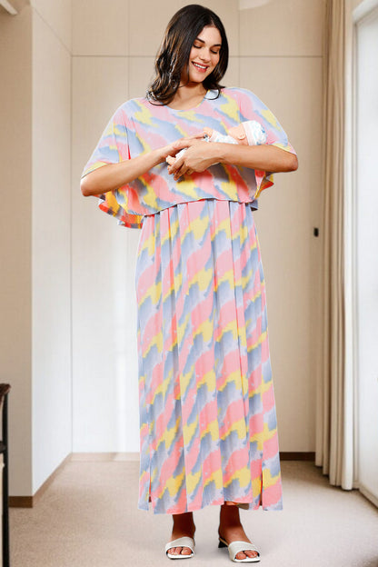 Zipless Maternity Poncho Gown for Easy Wear & All-Day Comfort