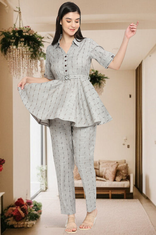 Trendy Cotton Co-ord Set – Stylish Two-Piece Outfit