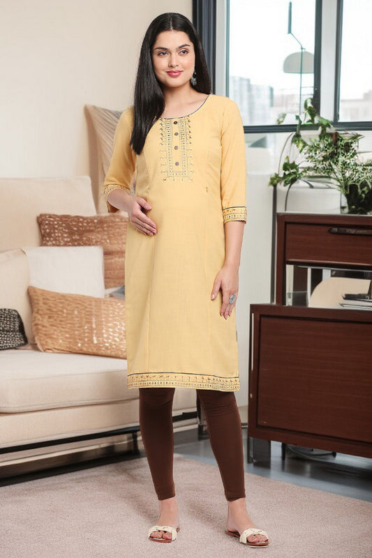 PolyCotton Maternity Kurta For Pregnancy & Nursing