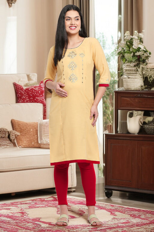 PolyCotton Maternity Kurta For Pregnancy & Nursing