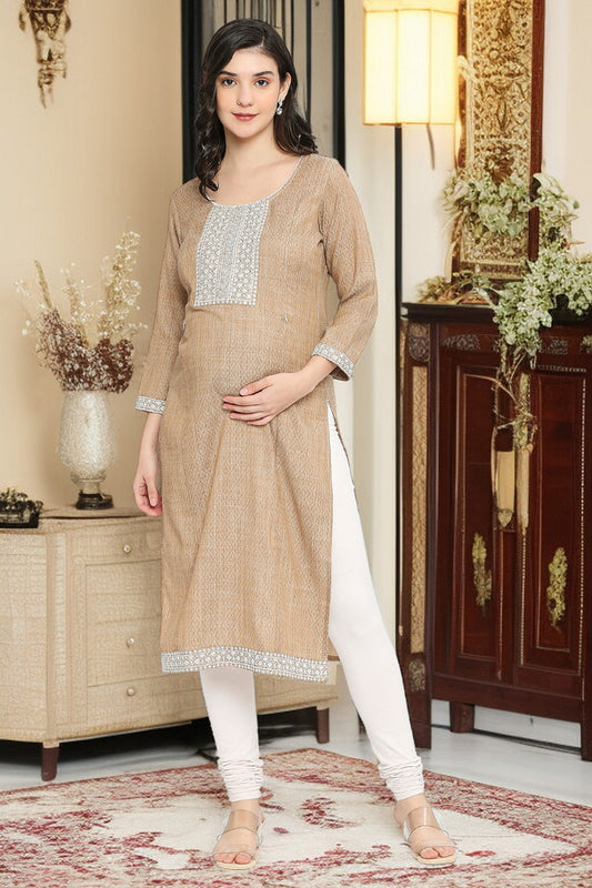 PolyCotton Maternity Kurta For Pregnancy & Nursing