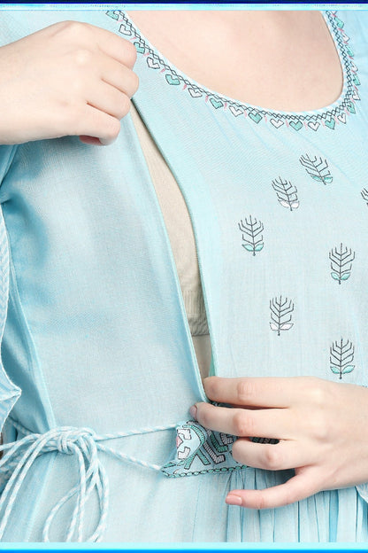 Rayon Maternity Kurta - Designed For Pregnancy & Feeding
