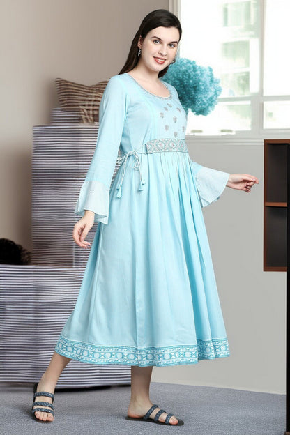 Rayon Maternity Kurta - Designed For Pregnancy & Feeding