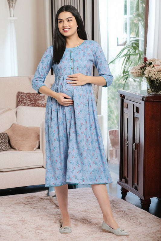 Rayon Maternity Flare Kurta For Pre & Post Pregnancy
