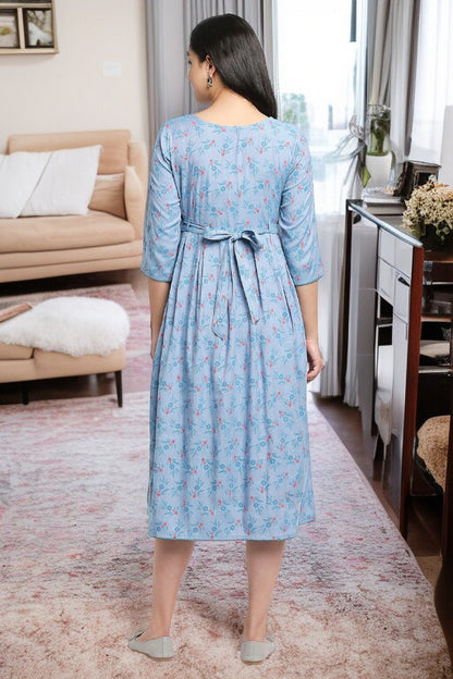 Rayon Maternity Flare Kurta For Pre & Post Pregnancy