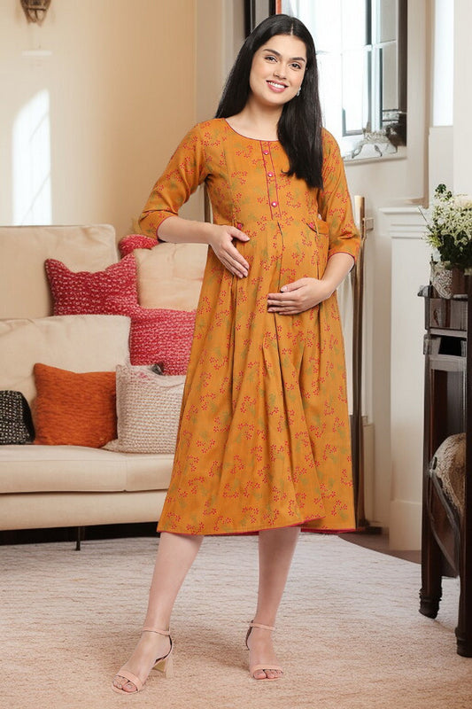 Rayon Maternity Flare Kurta For Pre & Post Pregnancy