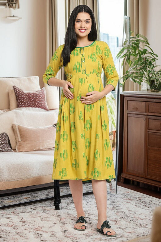 Rayon Maternity Flare Kurta For Pre & Post Pregnancy