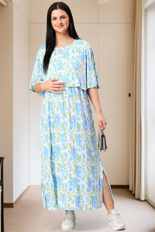 Zipless Maternity Poncho Gown for Easy Wear & All-Day Comfort