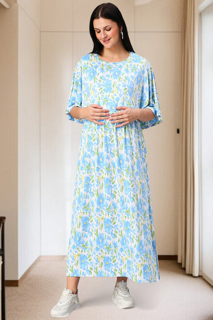 Zipless Maternity Poncho Gown for Easy Wear & All-Day Comfort
