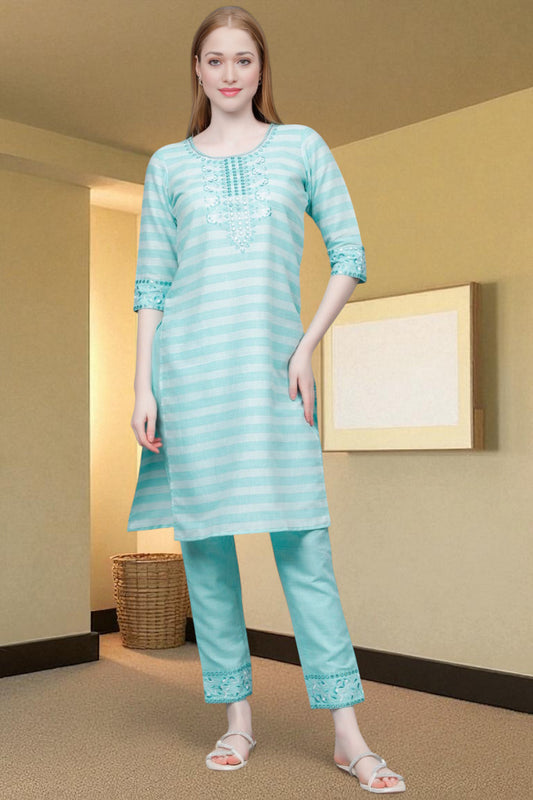 Casual Ethnic Straight Kurta Set - Everyday Comfortable