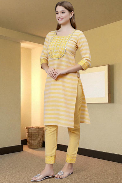 Casual Ethnic Straight Kurta Set - Everyday Comfortable