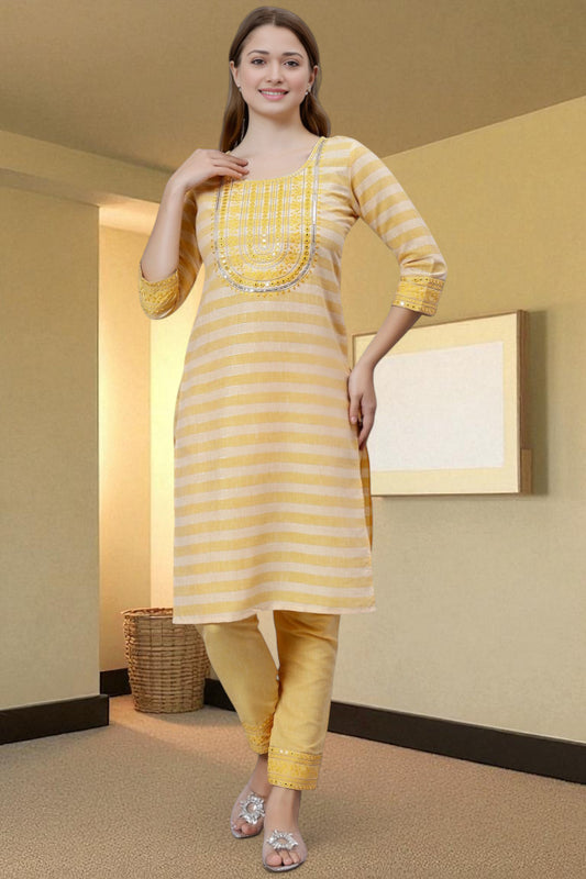 Casual Ethnic Straight Kurta Set - Everyday Comfortable