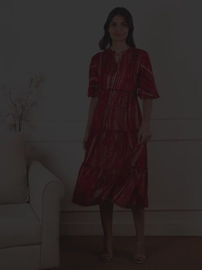 Elegant Printed Midi Dress For Every Occasion