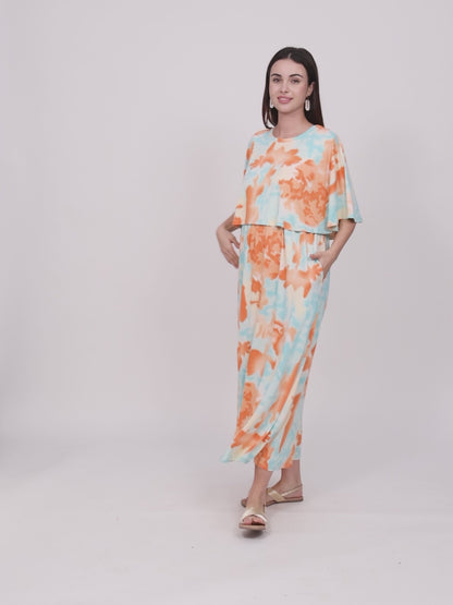 Zipless Maternity Poncho Gown for Easy Wear & All-Day Comfort