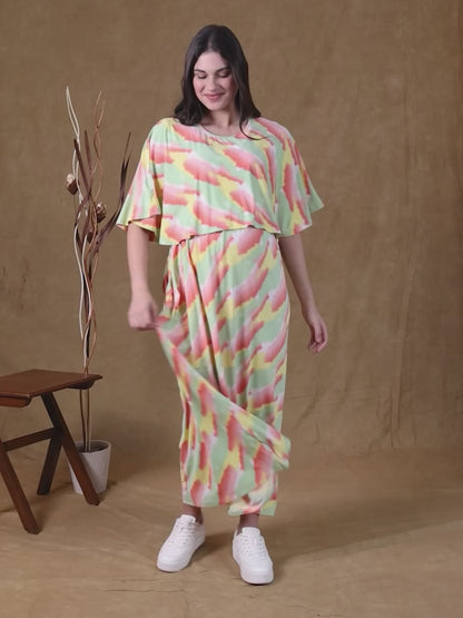 Zipless Maternity Poncho Gown for Easy Wear & All-Day Comfort