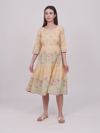 PolyCotton Printed Maternity Kurta – Designed for Pregnancy & Nursing